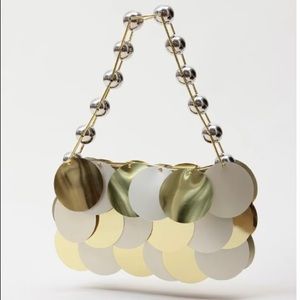 Gold & Silver Disc Shoulder Bag